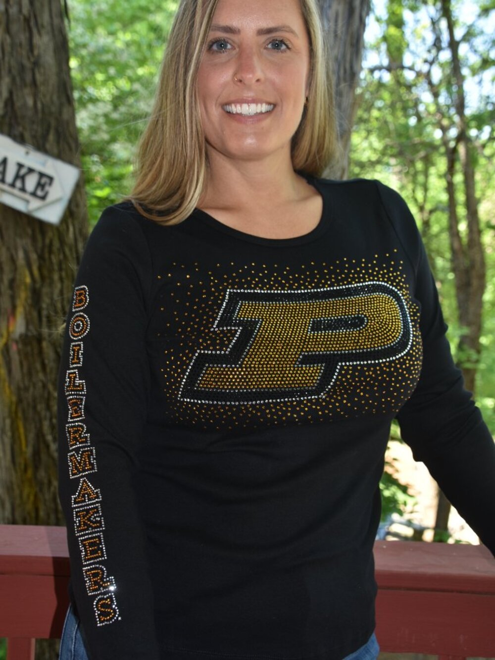 Purdue Boilermakers rhinestone RN long  sleeved shirt  XS S M L XL XXL 1X 2…